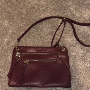 Maroon crossbody bag